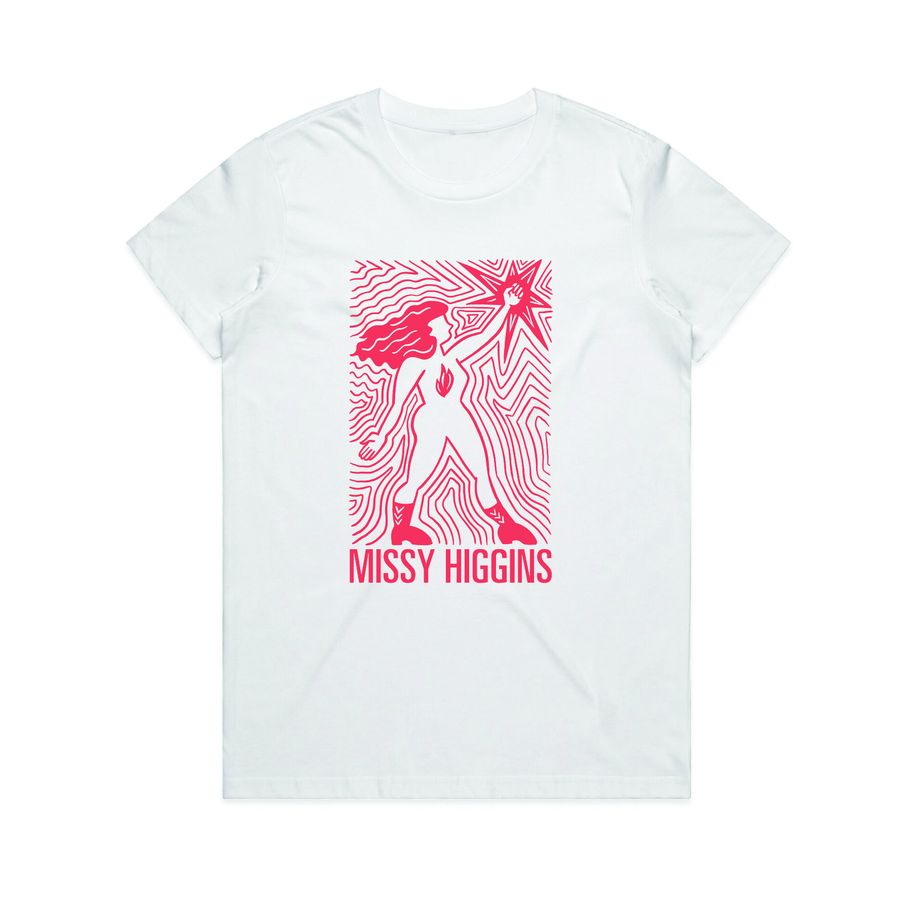 Missy Higgins - Ladies White Wonder Women Tee 