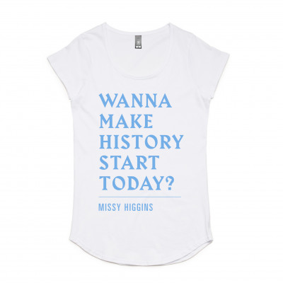 Make History White Ladies Tee